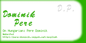 dominik pere business card